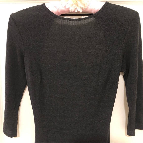 Black 3/4 Sleeve Form Fitted Maxi Dress With Open Back Design “Super Sexy” - Picture 4 of 8